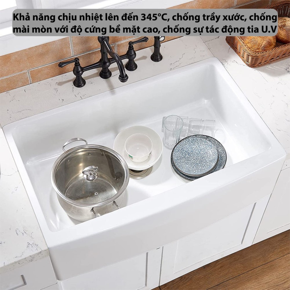 Chậu rửa đá đơn Kaff GRANITE KF-3322QD - Hàng chính hãng