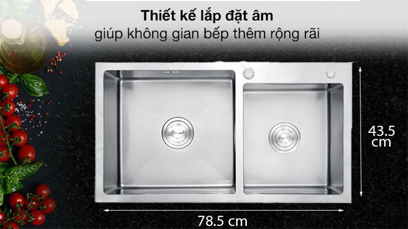 Chậu rửa Handmade Eurosun EU-8045HS9 - Hàng chính hãng