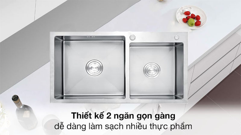Chậu rửa Handmade Eurosun EU-8045HS9 - Hàng chính hãng