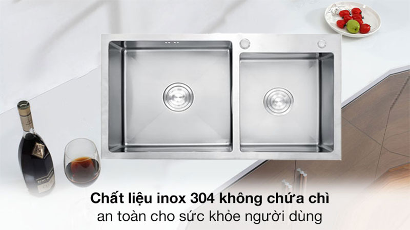 Chậu rửa Handmade Eurosun EU-8045HS9 - Hàng chính hãng