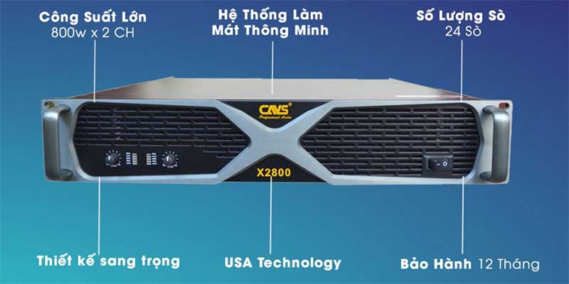 Cục đẩy công suất CAVS X2800 - Hàng chính hãng