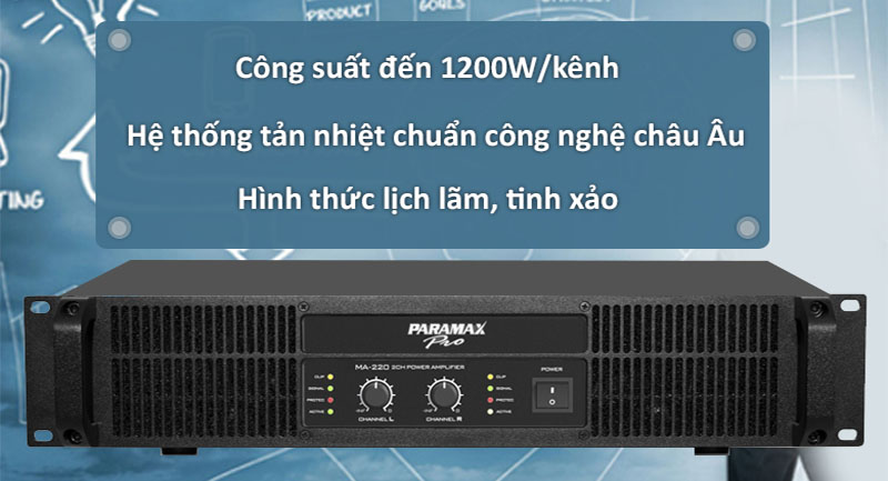 Cục đẩy công suất Paramax PRO MA-220 - Hàng chính hãng