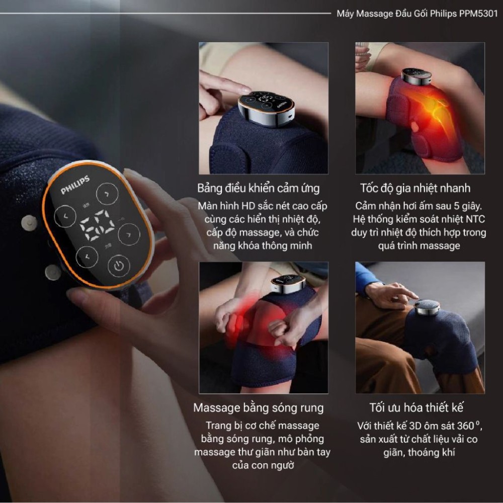 Máy massage đầu gối Philips PPM5301 - Hàng chính hãng