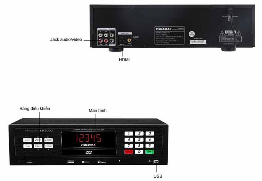 Đầu karaoke Paramax LS-3000 - Hàng chính hãng