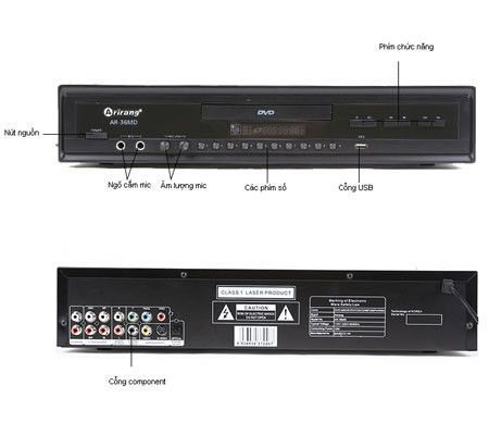 Đầu Karaoke Arirang AR-36MD - Hàng chính hãng