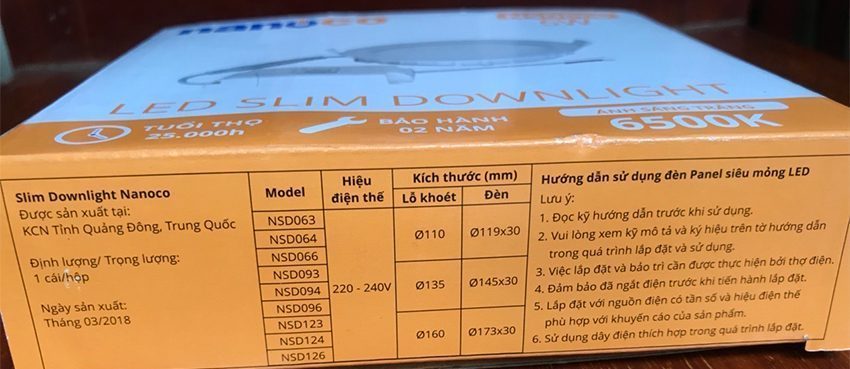 Đèn Led Downlight siêu mỏng Panasonic NSD063 - Hàng chính hãng