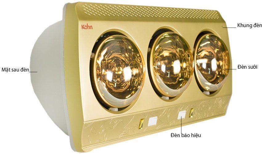 Đèn sưởi nhà tắm Braun KN03G - Hàng chính hãng