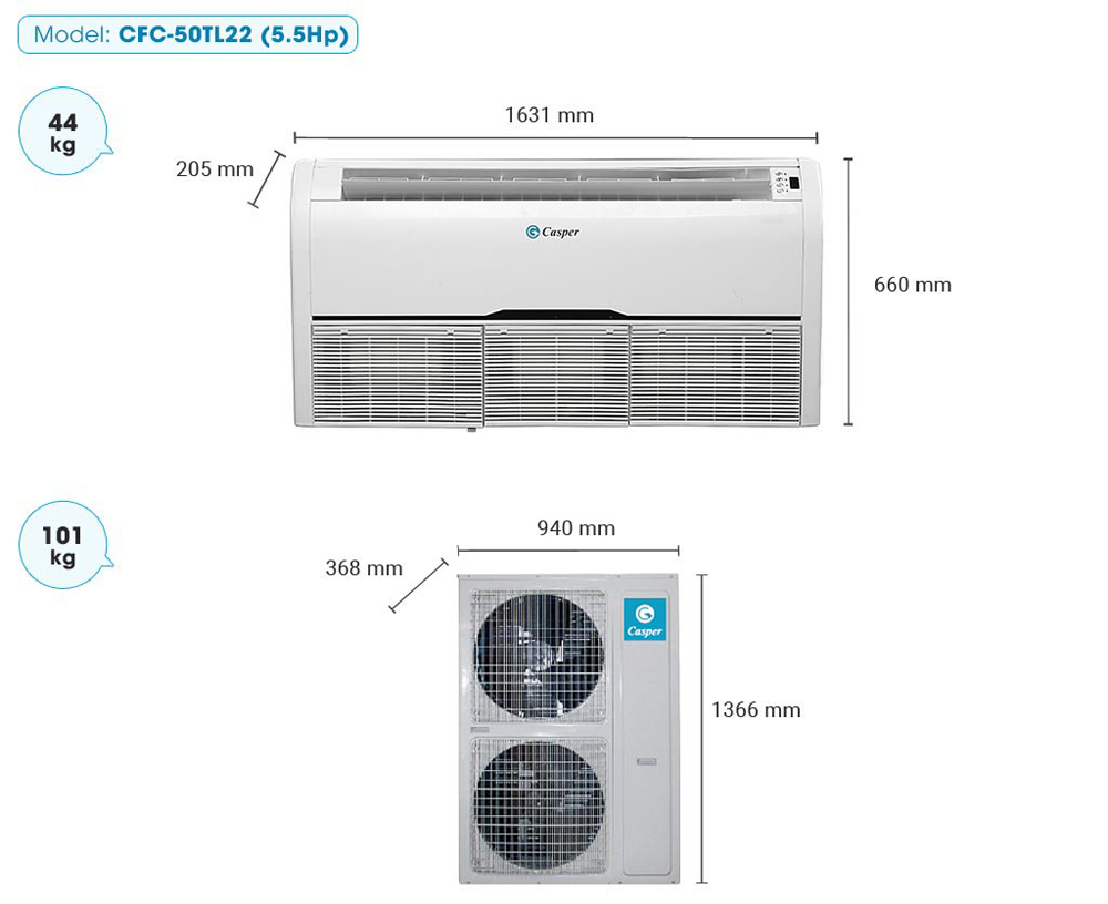 Điều hòa áp trần Casper CFC 50TL22 - Hàng chính hãng