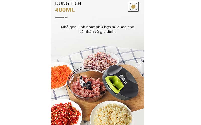 Dụng cụ xay thực phẩm đa năng mini Olivo MPC400A - Hàng chính hãng