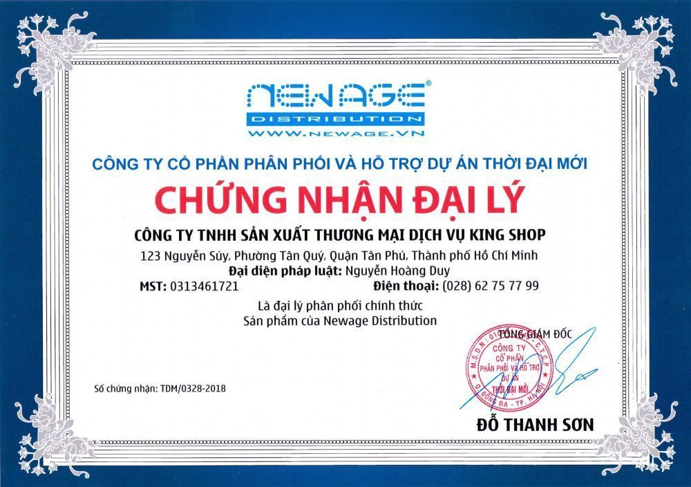 Chứng nhận đại lý Fujie