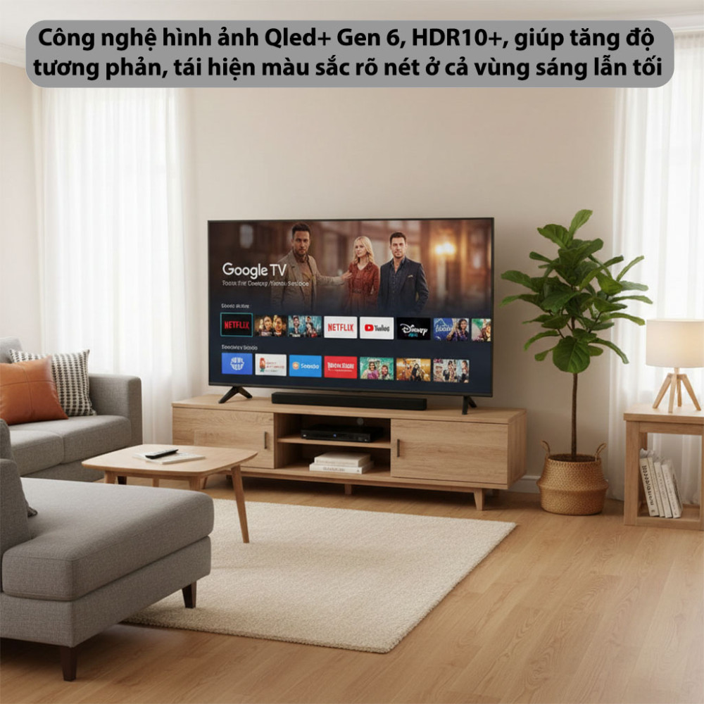 Google TV Coocaa 4K QLED 55Y76 - 55 inch - Hàng chính hãng