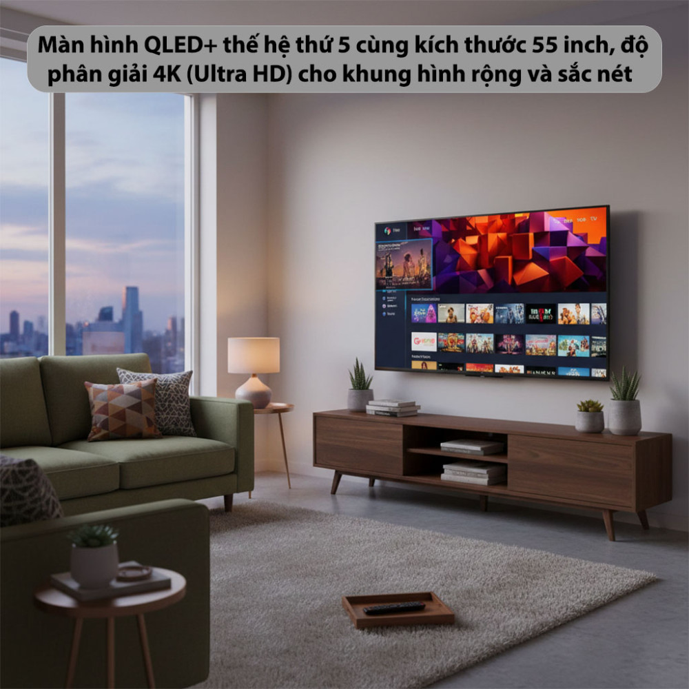 Google TV Coocaa 4K QLED 55Y84-PRO - 55 inch - Hàng chính hãng