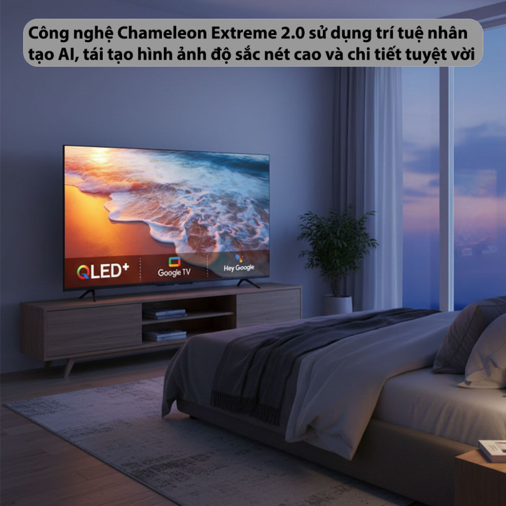 Google TV Coocaa 55Y73-PRO 4K QLED - 55 inch - Hàng chính hãng