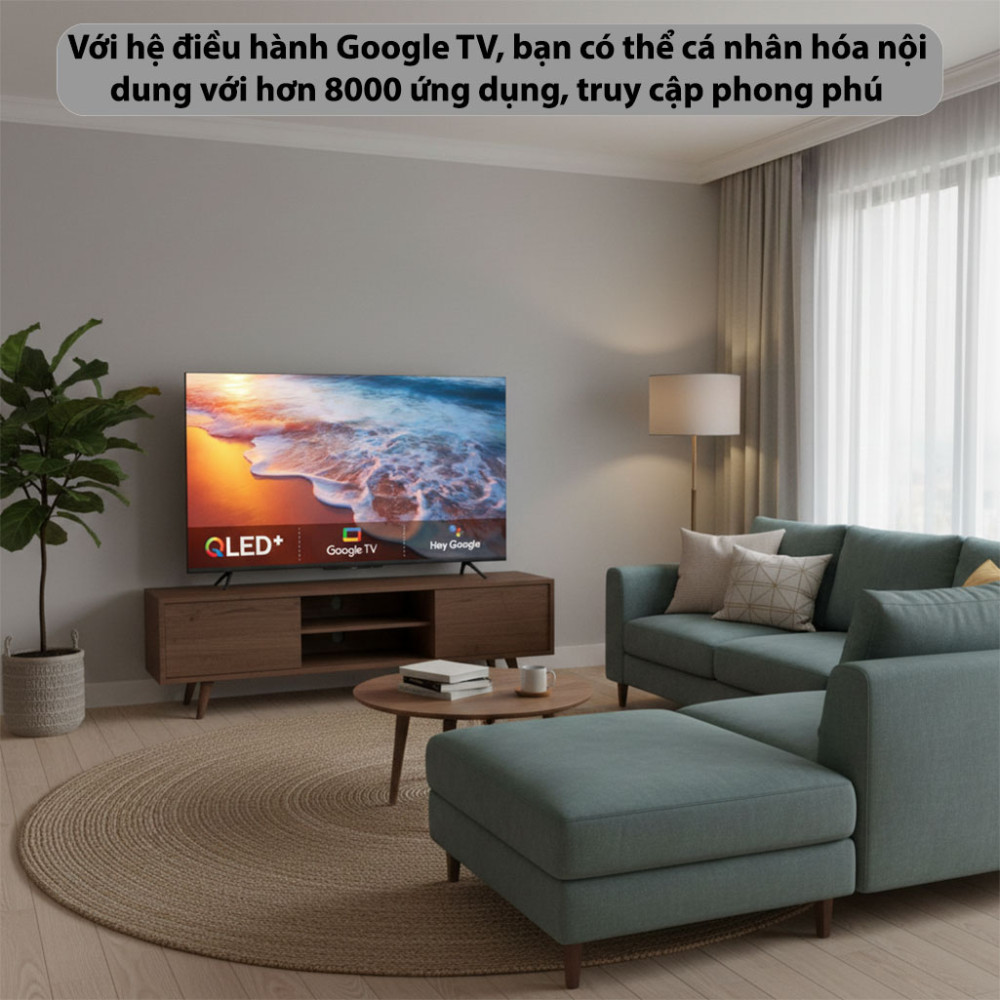 Google TV Coocaa 55Y73-PRO 4K QLED - 55 inch - Hàng chính hãng