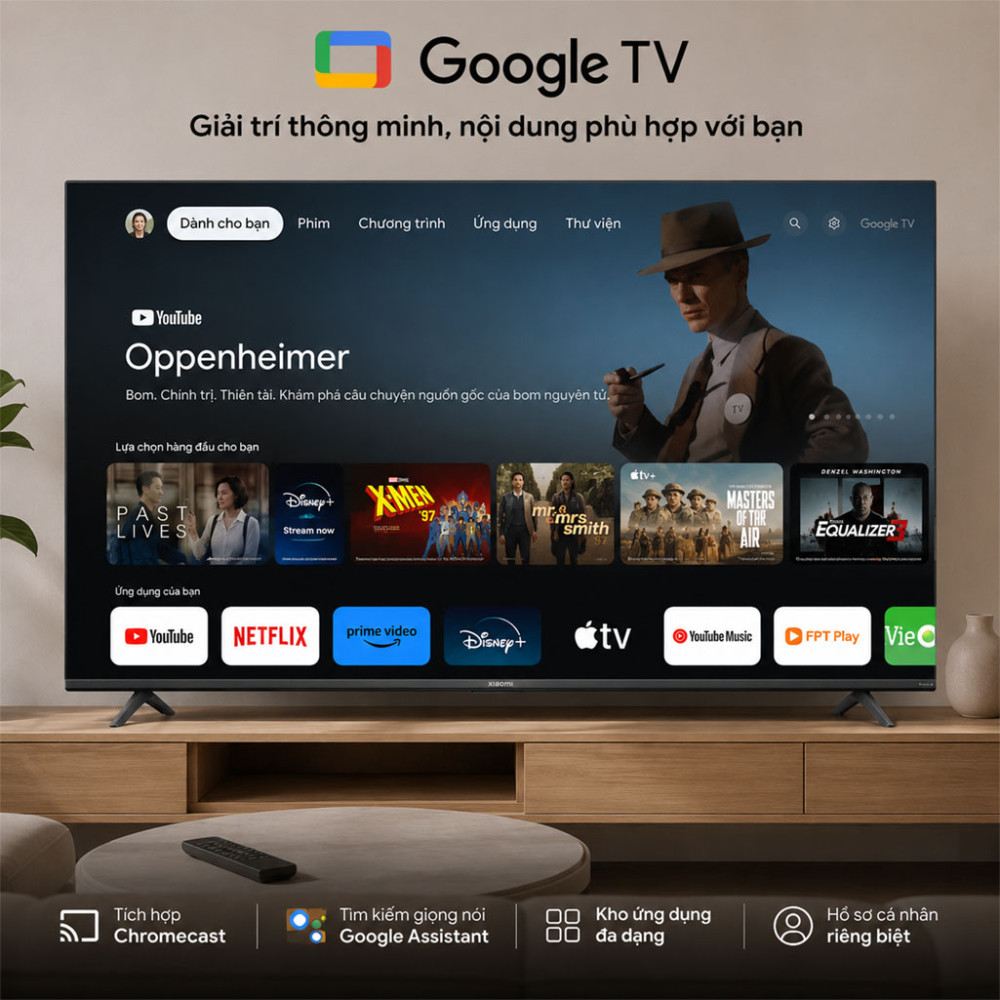 Google Tivi QD-MiniLED Xiaomi S 4K 75 inch L75MC-SSEA - Hàng chính hãng