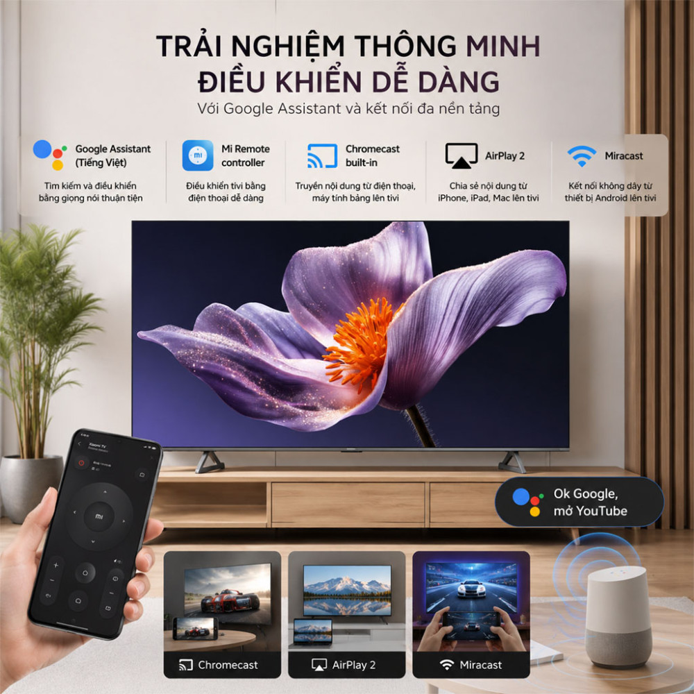 Google Tivi QD-MiniLED Xiaomi S Pro 4K 65 inch L65MB-SSEA 2026 - Hàng chính hãng