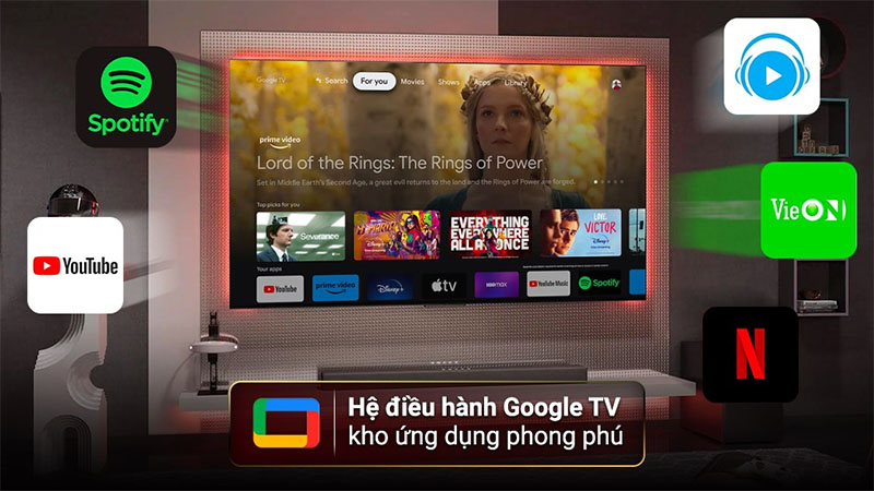 Google Tivi TCL 4K 55 inch 55P745 - Hàng chính hãng