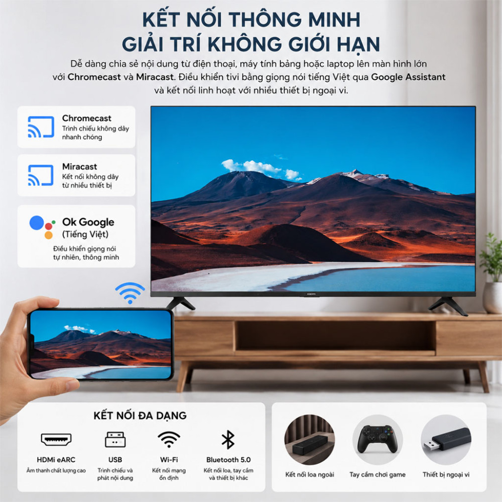 Google Tivi Xiaomi A FHD 43 inch L43MB-AFSEA 2026 - Hàng chính hãng