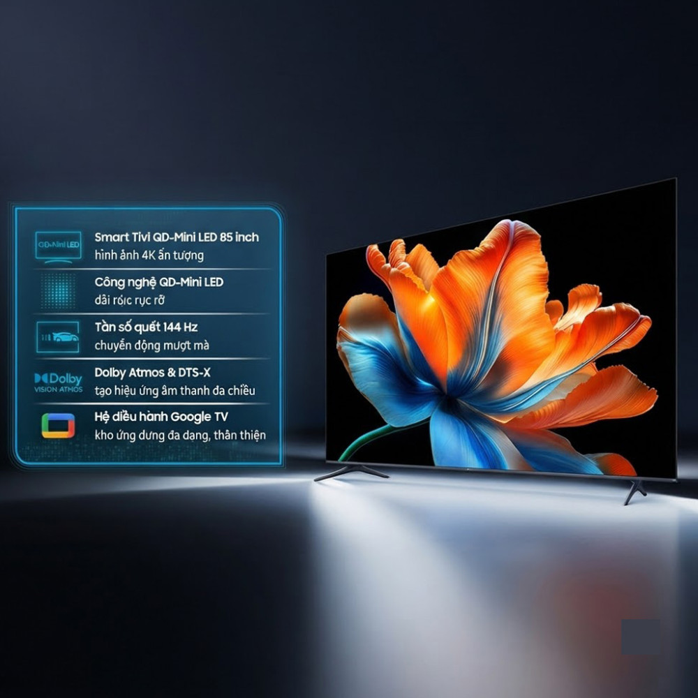 Google Tivi Xiaomi S Mini LED 4K 85 inch L85MC-STWN - Hàng chính hãng