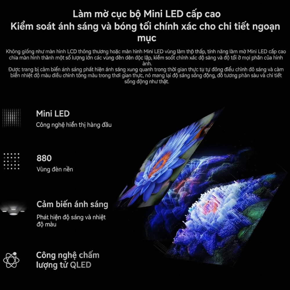 Google Tivi Xiaomi Mini LED 4K 98 inch L98MC-STWN - Hàng chính hãng