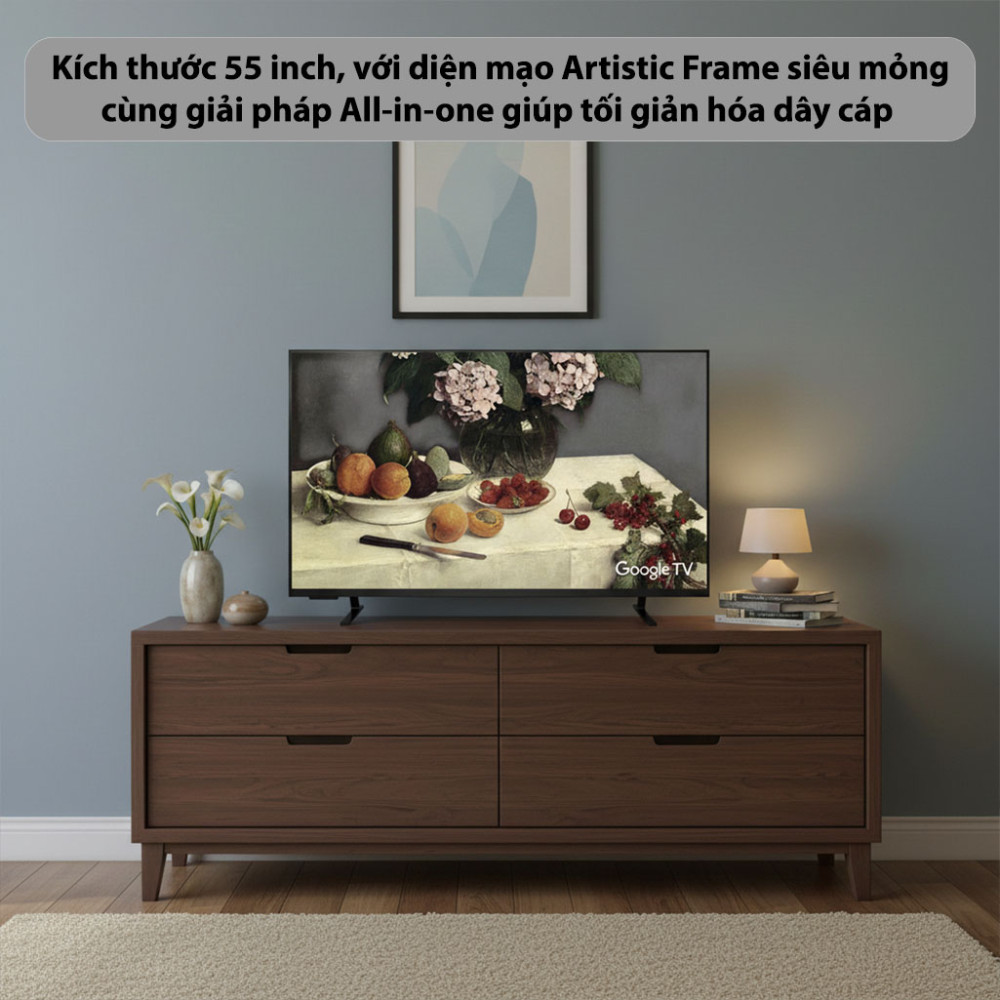 Google tivi khung tranh The Frame QLED Coocaa 4K 55 inch V-55L75 - Hàng chính hãng