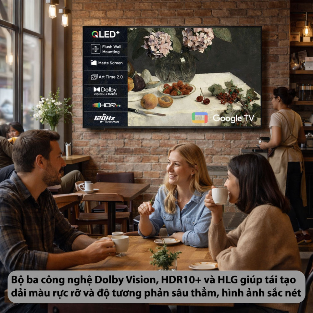 Google tivi khung tranh The Frame QLED Coocaa 4K 55 inch V-55L75 - Hàng chính hãng