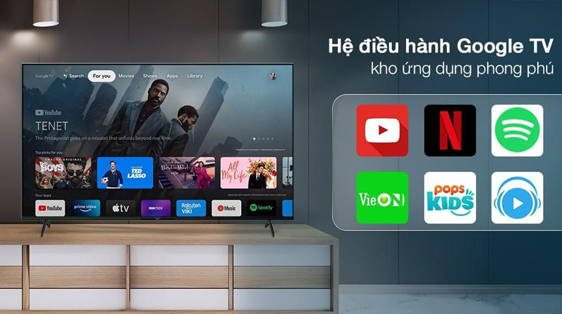 Google tivi Sony 4K 50 inch KD-50X75K - Hàng chính hãng