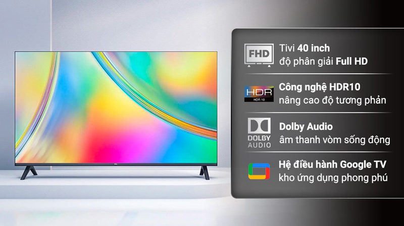 Google Tivi TCL 40 inch 40S5400 - Hàng chính hãng