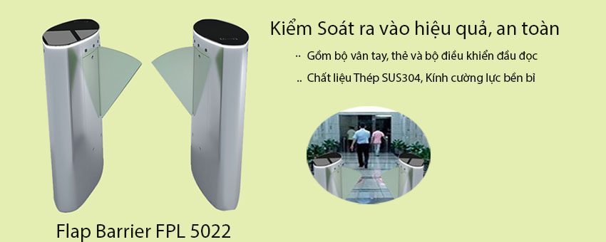 Hàng rào bán tự động Flap Barrier ZKTeco FBL5022  - Hàng chính hãng