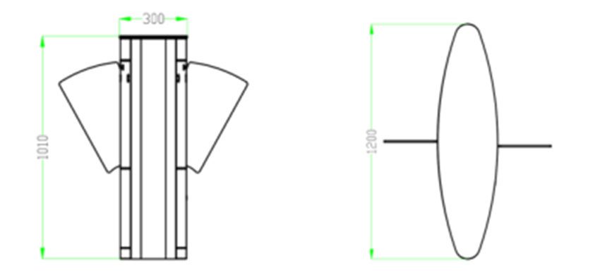 Hàng rào bán tự động Flap Barrier ZKTeco FBL5211  - Hàng chính hãng