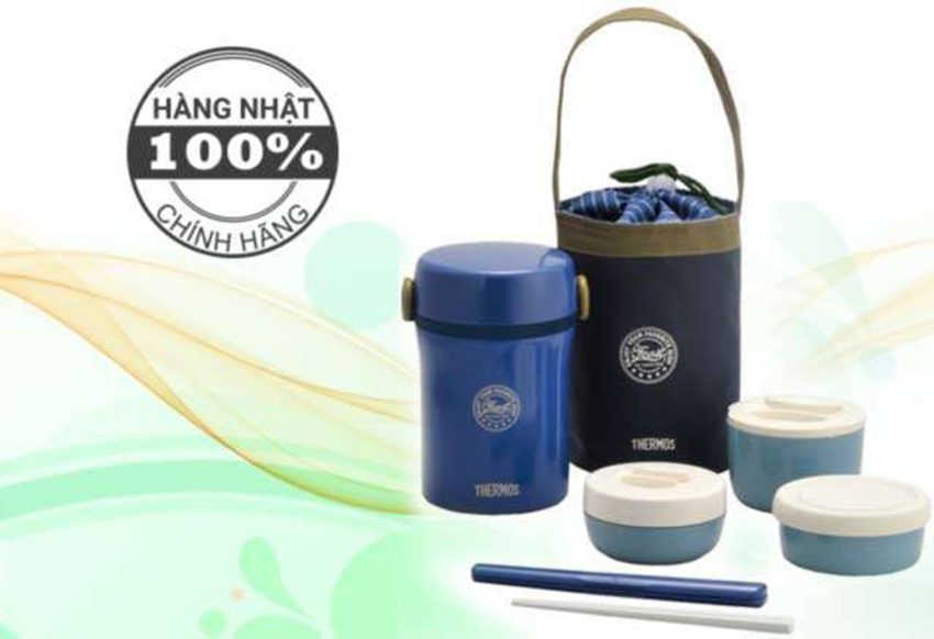 Hộp giữ thức ăn Thermos JBC-801-BLUE - Hàng chính hãng