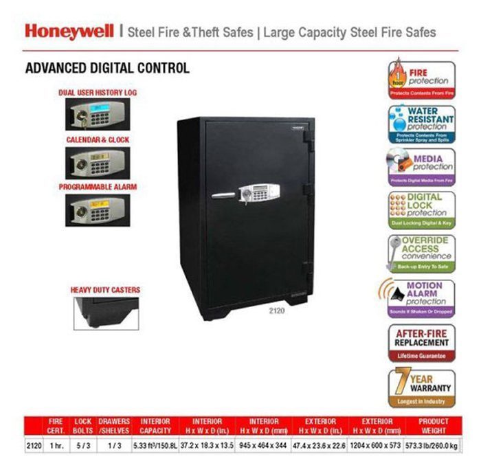 Két sắt Honeywell 2120 - Hàng chính hãng