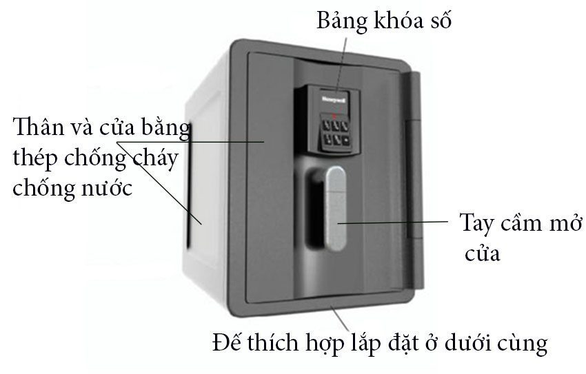 Két sắt chống cháy, chống nước Mỹ Honeywell 2901 - Hàng chính hãng