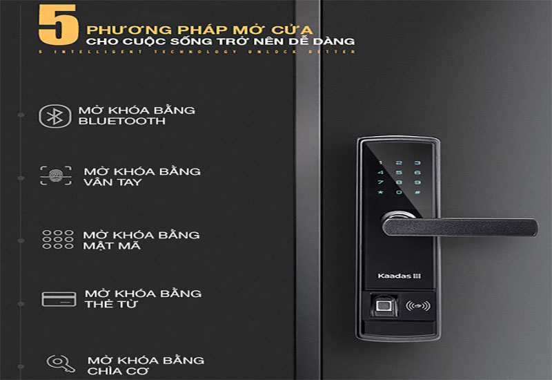 Khóa cửa điện tử Kaadas 5155 - Hàng chính hãng