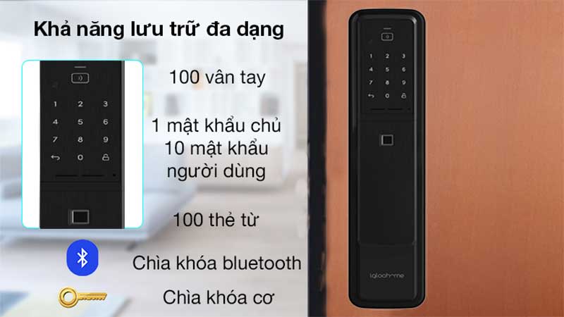 Khóa cửa điện tử thông minh Igloohome MP1F - Hàng chính hãng