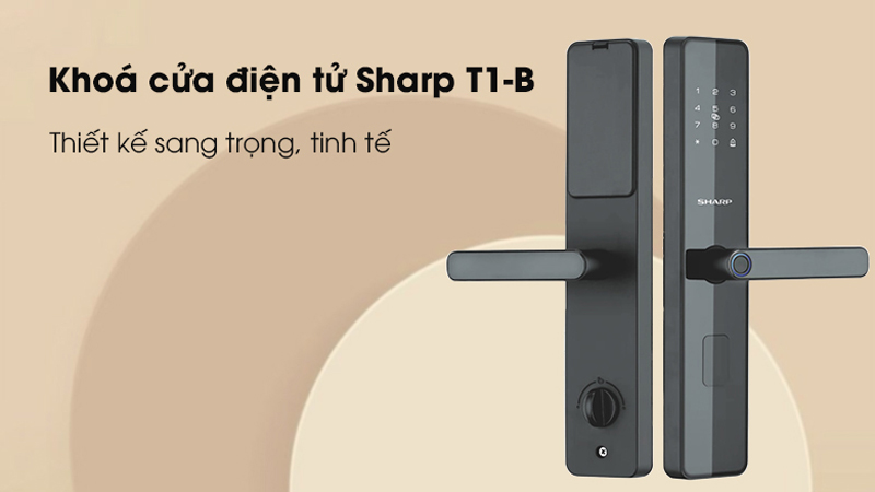 Khóa cửa vân tay thông minh Sharp T1-B - Hàng chính hãng
