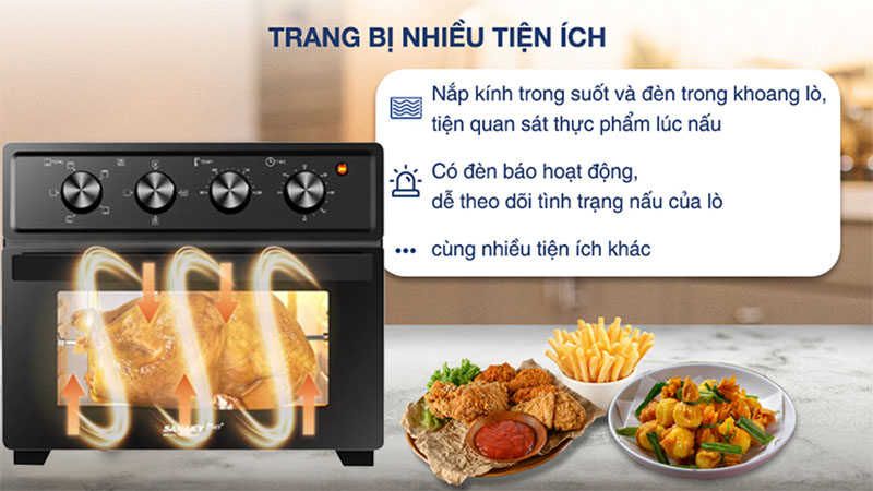 Lò chiên nướng không dầu Sanaky VH-209S2D - Hàng chính hãng