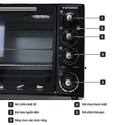 Lò nướng Tiross TS963 - Công suất 2000W - Hàng chính hãng