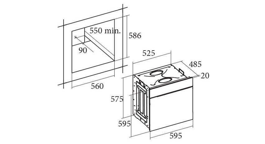 Lò nướng âm tủ Cata CDP 780 AS WH - Hàng chính hãng