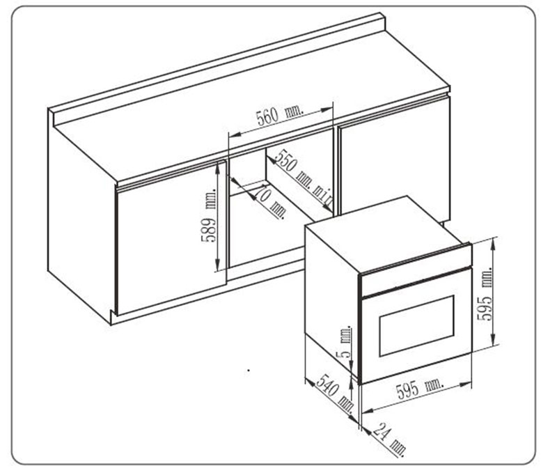 Lò nướng âm tủ Fandi FD-V22F10 - Hàng chính hãng