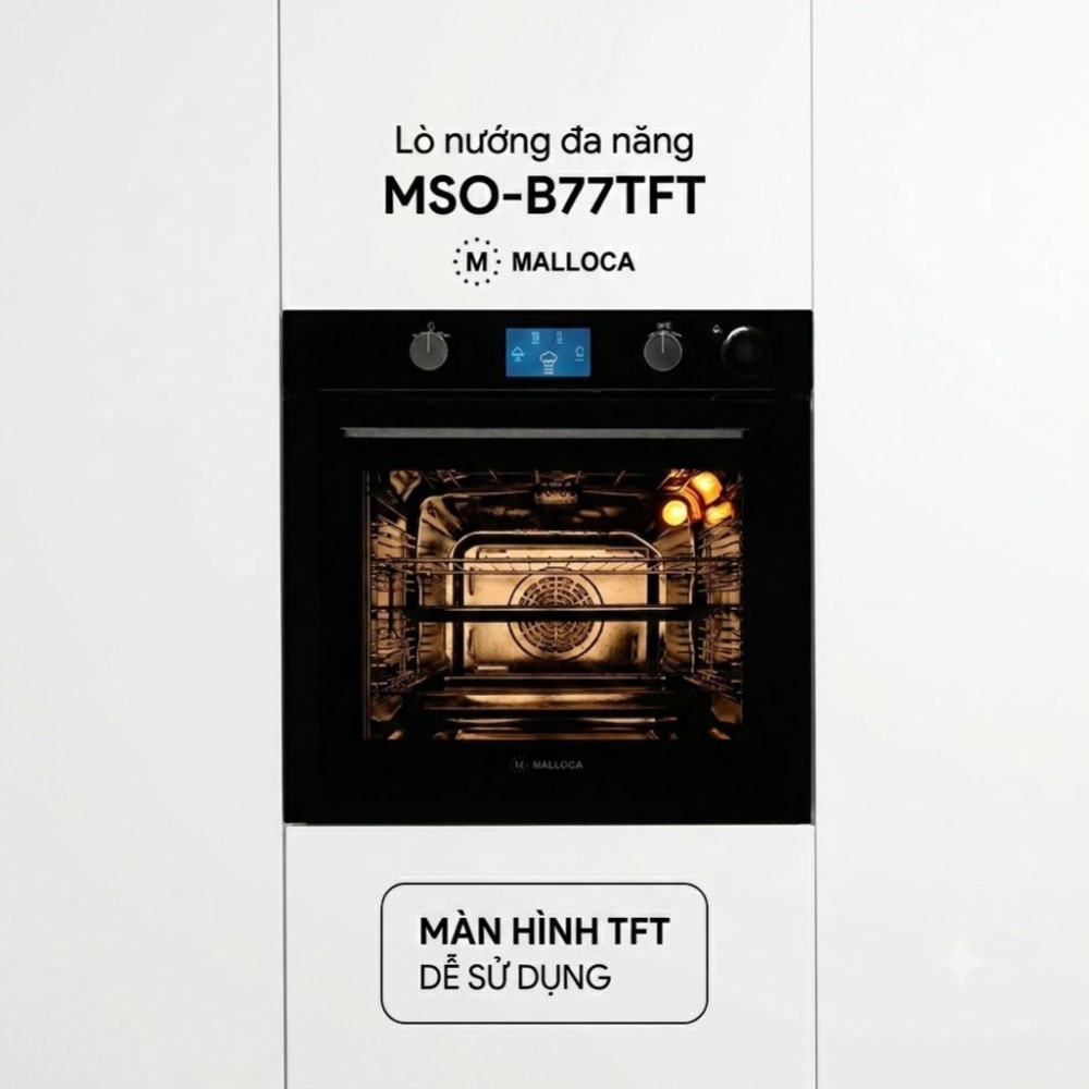 Lò nướng âm tủ Malloca MSO-B75TFT - 75 lít - Hàng chính hãng