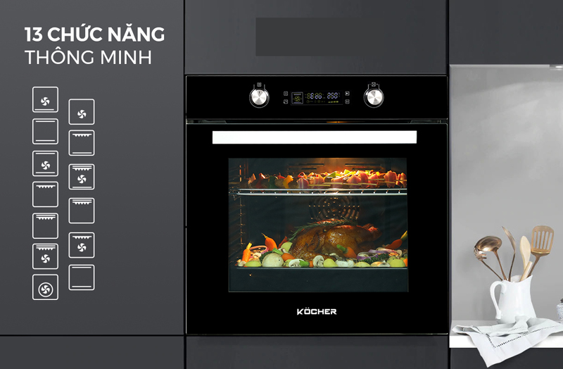 Lò nướng âm tủ Kocher KOEU-71S13F - Hàng chính hãng