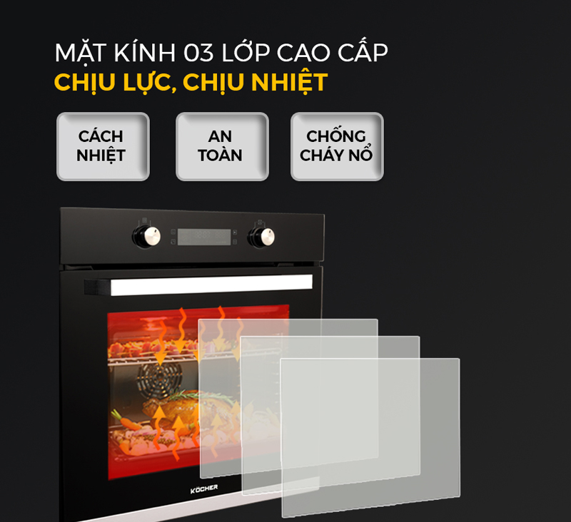 Lò nướng âm tủ Kocher KOEU-71S13F - Hàng chính hãng