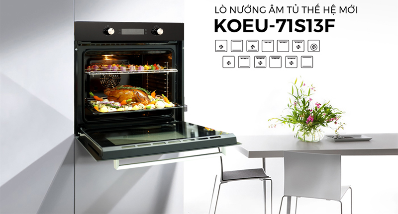 Lò nướng âm tủ Kocher KOEU-71S13F - Hàng chính hãng