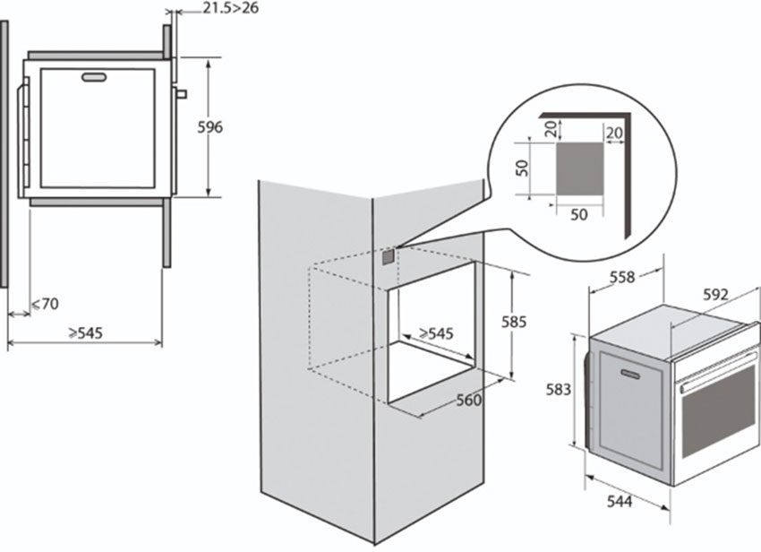 Lò nướng đa năng Brandt BXE6538XS - Hàng chính hãng