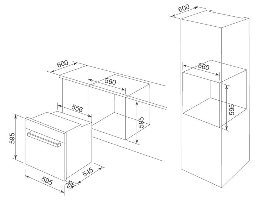 Lò nướng điện âm tủ Malloca MOV-LX74 - Hàng chính hãng