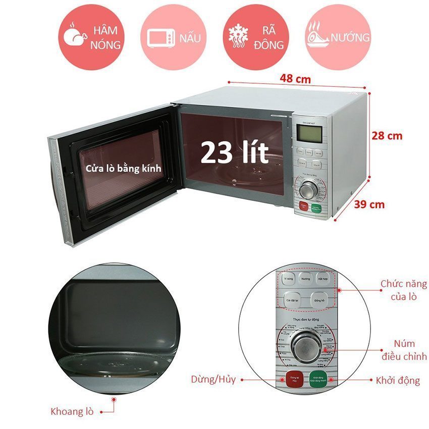 Lò vi sóng inverter Aqua AEM-G3874ST - Hàng chính hãng