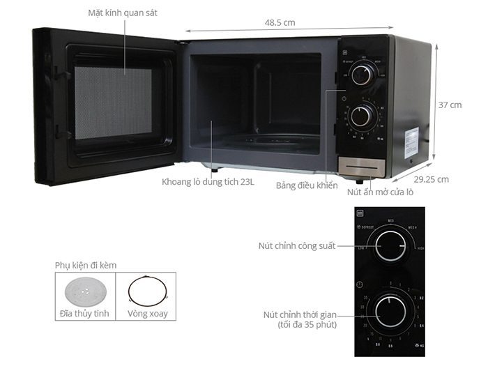 Lò vi sóng Electrolux EMM2308X - Hàng chính hãng