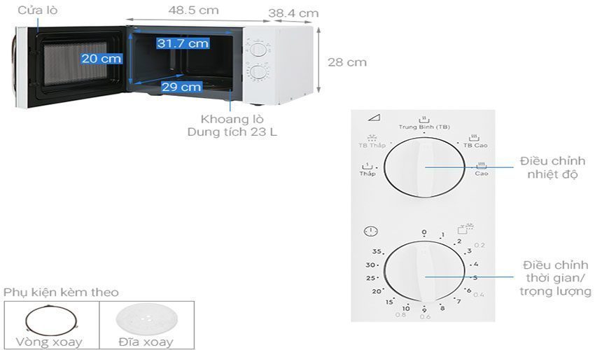 Lò vi sóng Electrolux EMM23K18GW - Hàng chính hãng