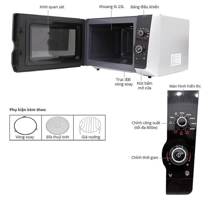 Lò vi sóng Electrolux EMS2347S - Hàng chính hãng
